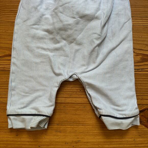 Posh Pickle blue white striped navy bow accent romper SIZE 24M - Picture 3 of 5